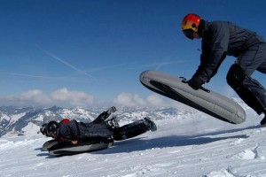 Airboarding, Team, Schnee, Winter